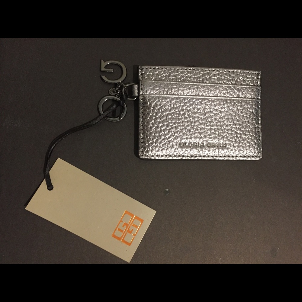 Gloria Ortiz Card Holder, Silver, New